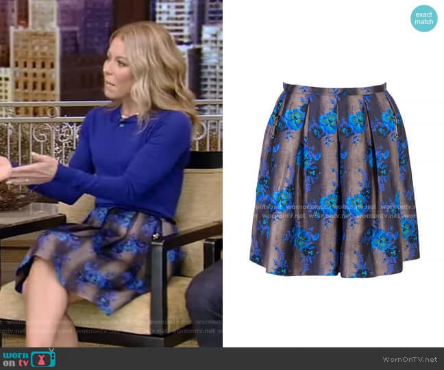 Christopher Kane Heavy Silk Organza Mini Princess Skirt worn by Kelly Ripa on Live with Kelly and Mark