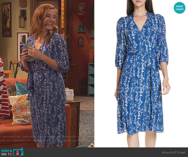 ba&sh Folia Dress worn by Chelsea Grayson (Anneliese van der Pol) on Ravens Home