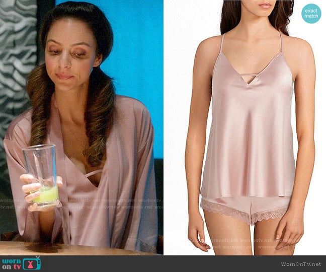 Flora Nikrooz Victoria Cami in Smokey Rose worn by Zari Tomaz (Tala Ashe) on Legends of Tomorrow