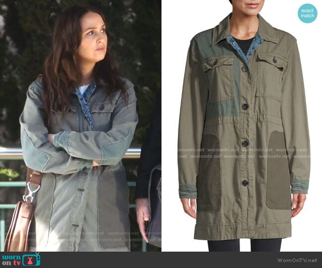 Free People Patchwork Cotton Army Jacket worn by Jo Wilson (Camilla Luddington) on Greys Anatomy