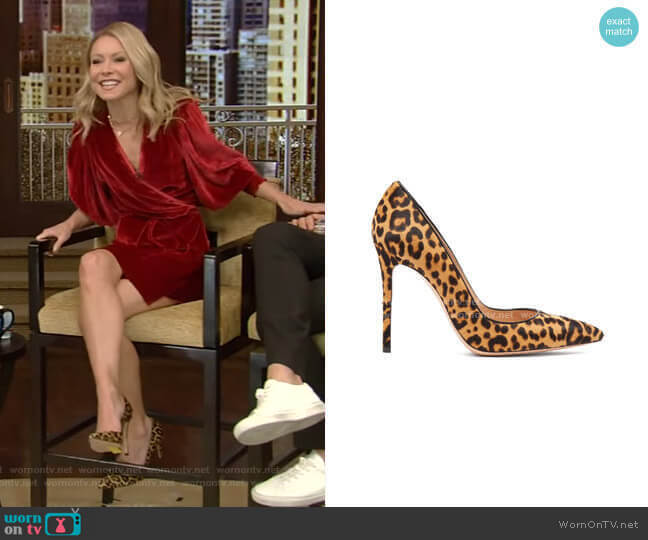 Gianvito Rossi Leopard-Print Pumps worn by Kelly Ripa on Live with Kelly and Mark