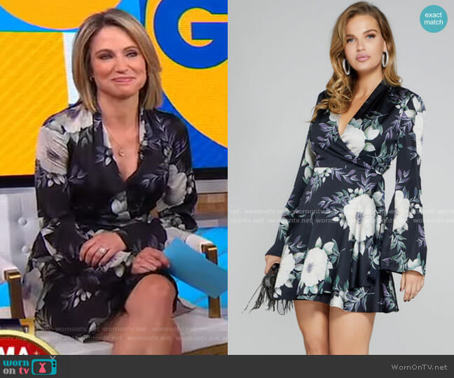 Guess Stardust Floral Dress worn by Amy Robach on Good Morning America