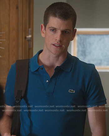 Guzman’s blue Lacoste polo on Elite
