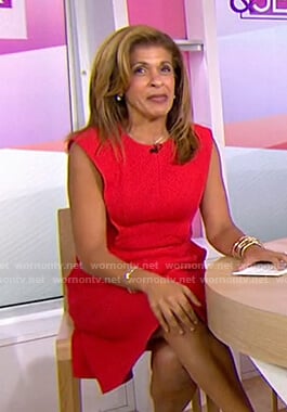Hoda’s red a-line dress on Today