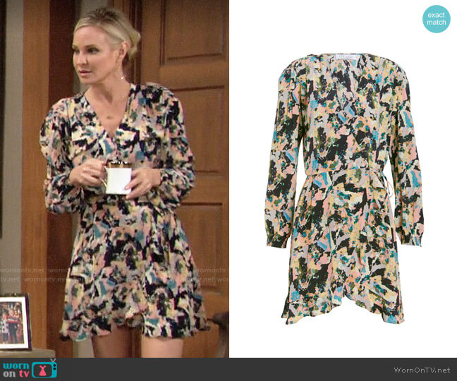 IRO Bloomy Dress worn by Sharon Newman (Sharon Case) on The Young and the Restless