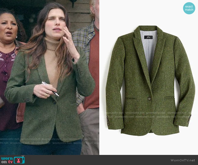 J.Crew Parke Blazer in English Wool worn by Rio (Lake Bell) on Bless This Mess