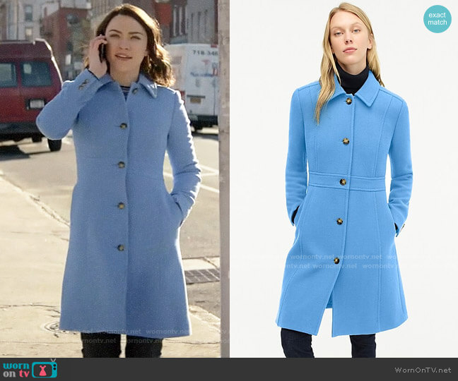 J. Crew Classic Lady Day Cot in Deep Peri W worn by Cara Bloom (Violett Beane) on God Friended Me