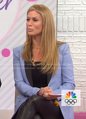 Jill’s blue contrast lapel blazer on Today