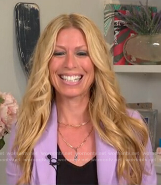 Jill’s lilac button-sleeve jacket and pants on Today