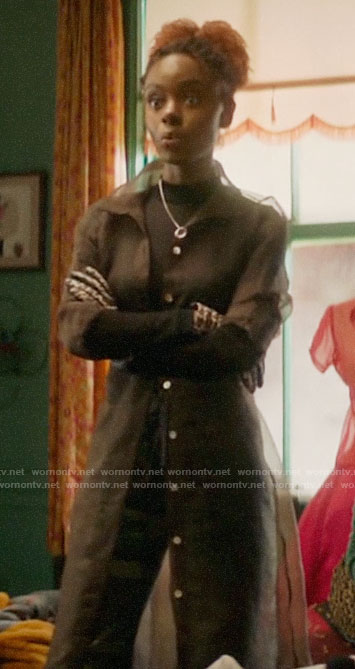 Josie’s sheer brown jacket on Katy Keene
