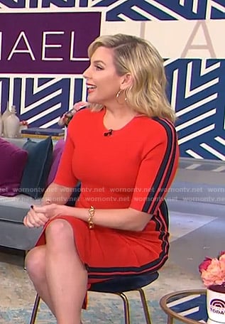 June Diane Raphael’s red side stripe dress on Today