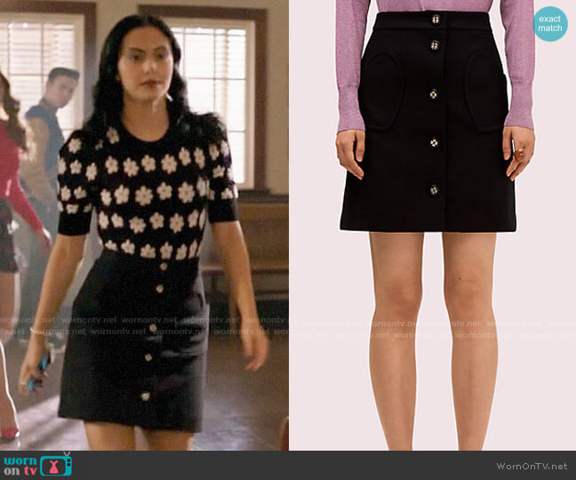 Kate Spade Spade Pocket Skirt worn by Veronica Lodge (Camila Mendes) on Riverdale