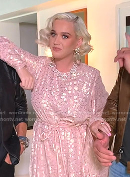Katy Perry’s metallic animal print dress on American Idol