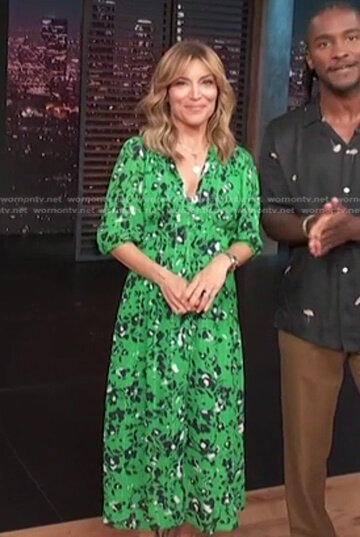 Kit’s green floral dress on Access Hollywood
