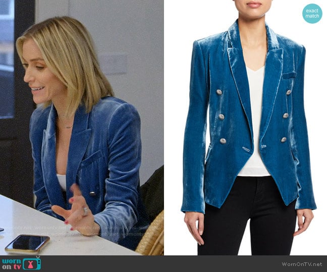 L'Agence Kenzie Velvet Blazer worn by Kristin Cavallari on Very Cavallari