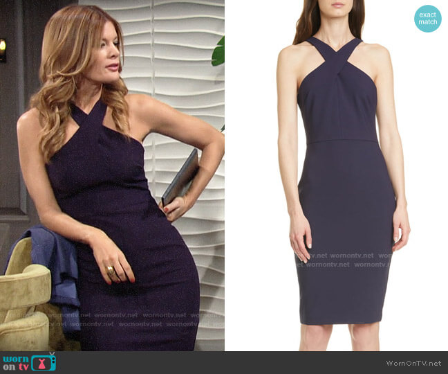 Likely Carolyn Dress in Navy worn by Phyllis Summers (Michelle Stafford) on The Young and the Restless