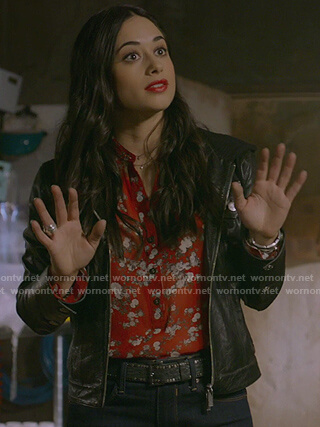 Liz’s leather hooded jacket on Roswell New Mexico