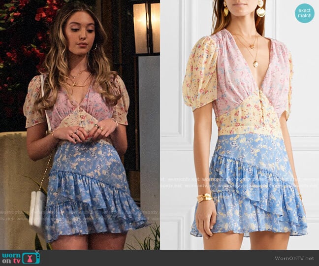 LoveShackFancy Bea Dress worn by Brooke Bishop (Bella Podaras) on The Expanding Universe of Ashley Garcia