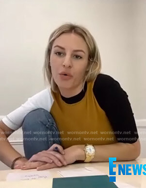 Morgan’s colorblock tee on E! News Daily Pop