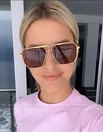 Morgan’s hexagon-frame sunglasses on E! News Necessary Realness