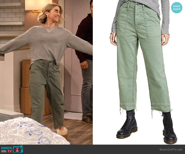 Mother The Patch Pocket Private Ankle Fray Pants worn by Ava Germaine (Chelsea Kane) on The Expanding Universe of Ashley Garcia