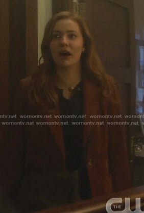 Nancy’s orange corduroy coat on Nancy Drew