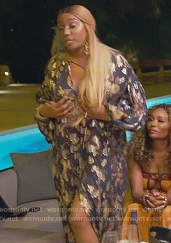 Nene’s blue metallic dress on The Real Housewives of Atlanta