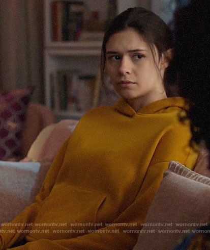 Nia’s yellow hoodie on Supergirl