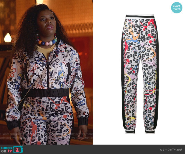 No Ka Oi Leopard Print Joggers worn by Porsha Taylor (Ta'Rhonda Jones) on Empire