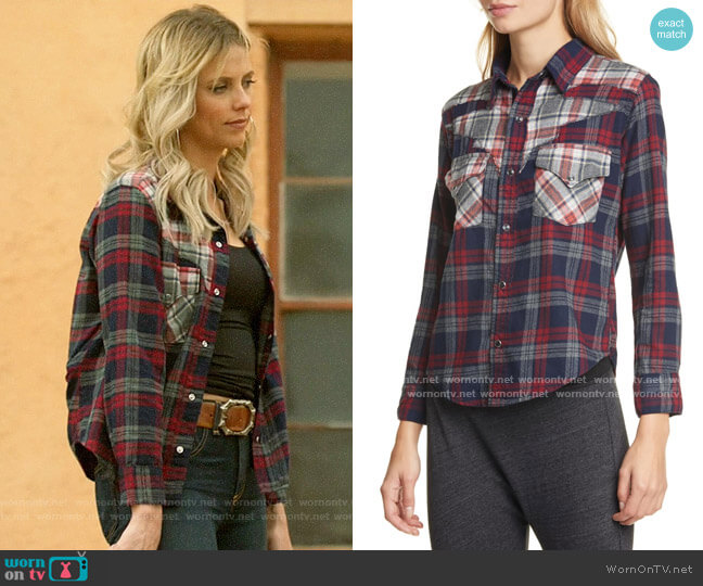 NSF Teagan Western Shirt worn by Jenna Cameron (Riley Voelkel) on Roswell New Mexico