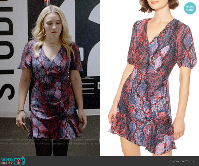 Parker Soliana Dress in Serpentina worn by Roxy Doyle (Emily Osment) on Almost Family