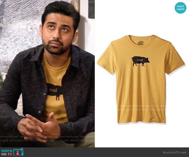 prAna Wise Ass Journeyman Tee in Road Hog worn by Rakesh (Suraj Sharma) on God Friended Me