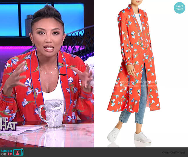 Rag & Bone Hugo Floral-Print Jacket Dress worn by Jeannie Mai on The Real