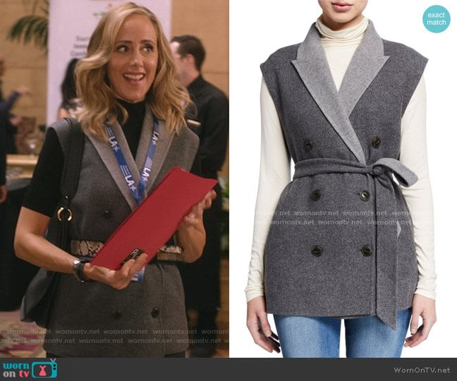 Rag & Bone Pearson Vest worn by Teddy Altman (Kim Raver) on Greys Anatomy