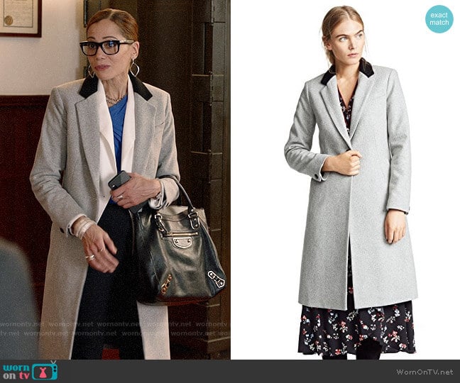 Rag & Bone Daine Wool Coat worn by Amanda Doherty (Victoria Cartagena) on Almost Family
