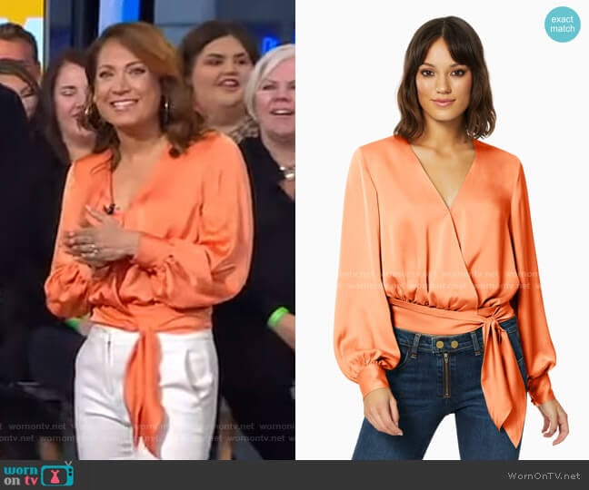 Ramy Brook Analiese Top worn by Ginger Zee on Good Morning America