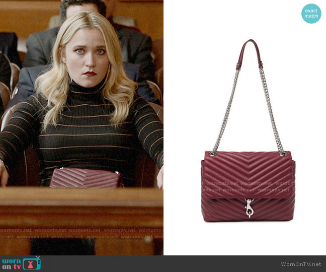 Rebecca Minkoff Edie Leather Flap Shoulder Bag worn by Roxy Doyle (Emily Osment) on Almost Family