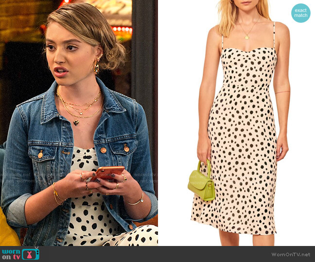 Reformation Odele Dress worn by Brooke Bishop (Bella Podaras) on The Expanding Universe of Ashley Garcia