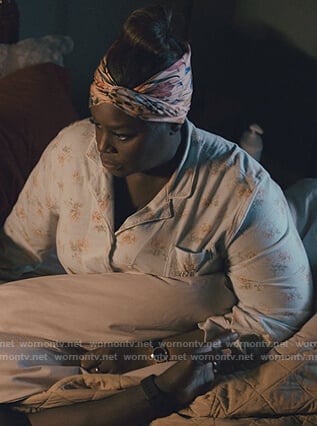 Ruby’s floral print pajamas on Good Girls