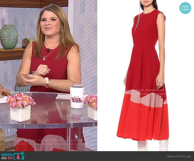 Roksanda Alesi Midi Dress worn by Jenna Bush Hager on Today