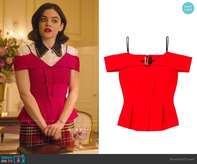 Roland Mouret Stotford Top worn by Katy Keene (Lucy Hale) on Katy Keene
