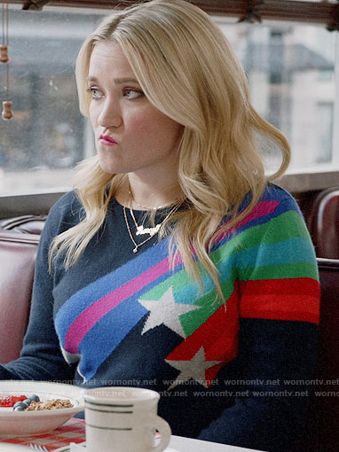 Roxy’s shooting star sweater on Almost Family
