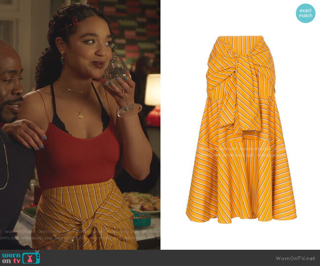 Silvia Tcherassi Fucsia Skirt worn by Kat Edison (Aisha Dee) on The Bold Type