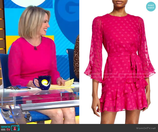 Saloni Marissa B Polka Dot Mini Dress worn by Amy Robach on Good Morning America