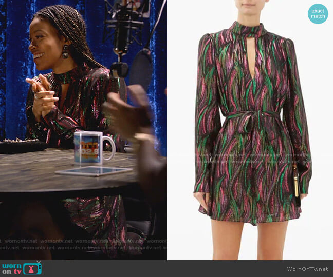 Saloni Tania Rainbow Mini Dress