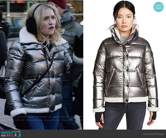 SAM. Willa Jacket in Gunmetal worn by Roxy Doyle (Emily Osment) on Almost Family