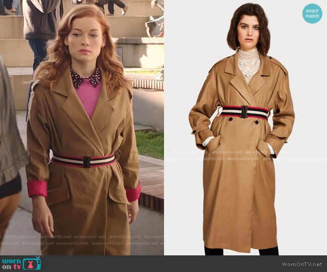 Scotch and Soda Longline Trench Coat worn by Zoey Clarke (Jane Levy) on Zoeys Extraordinary Playlist