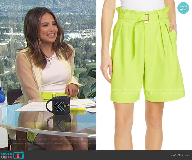 Simon Miller Rost Belted Shorts worn by Erin Lim on E! News