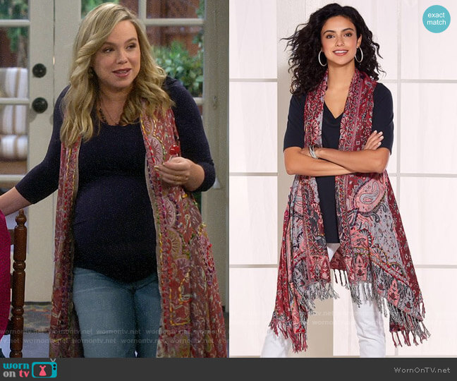 Soft Surroundings Laurier Vest worn by Kristin Baxter (Amanda Fuller) on Last Man Standing