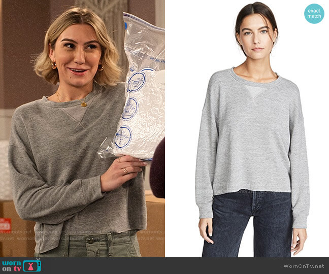 Splendid Marathon Sweatshirt worn by Ava Germaine (Chelsea Kane) on The Expanding Universe of Ashley Garcia